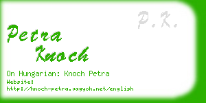 petra knoch business card